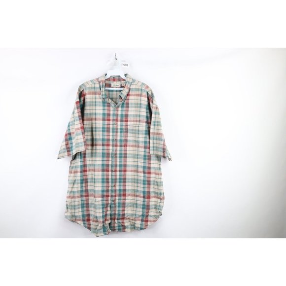 L.L. Bean Shirts Vintage 9s Ll Bean Mens Xlt Linen Blend